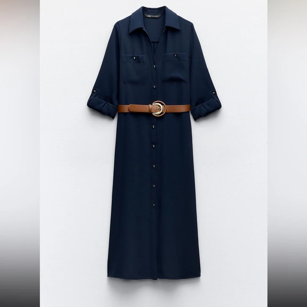 - ZARA BELTED SHIRTDRESS - Picture 2 of 6